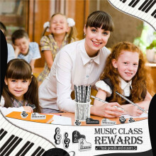 Music Pencils Music Note Pencil with Music Themed Erasers Wood Pencils Bulk Keyboard Fun Pencils Erasers Gift (120 Pcs)