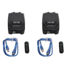2X Kontroler Oświetlenia Scenicznego Light Jockey Interfejs USB DMX 1024-Kanałowe Oprogramowanie USB DMX PC 3D WIN7 WIN10,3Pin