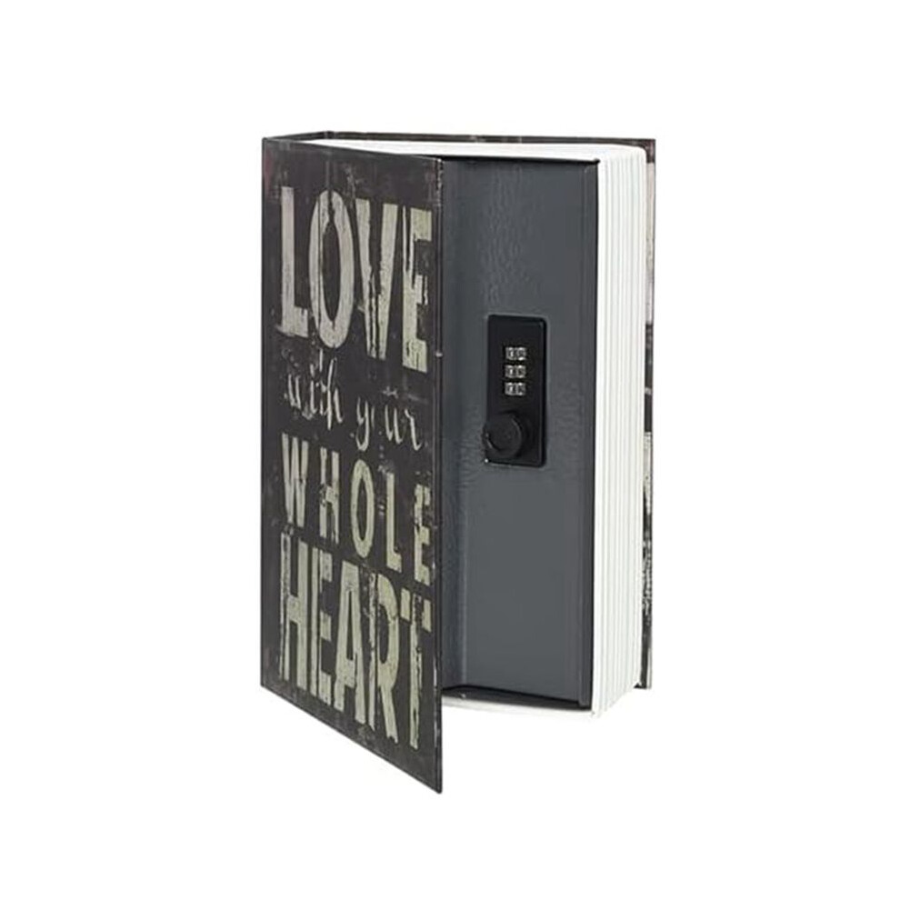 Decorative Book Safe Box With Password Lock, Vintage Faux Book Hidden Safe For Decoration, Secret Diversion Book,A 4711779498023