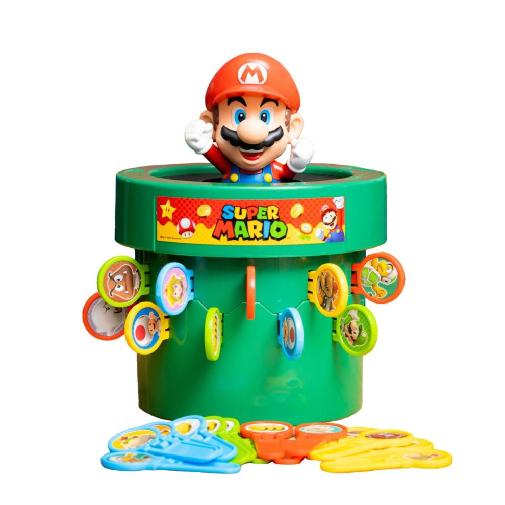 Tomy Pop Up Super Mario Board Game | 2-4 Players | Boys & Girls Aged 4 And Up | Family & Preschool Game