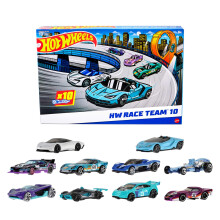 Hot Wheels 10-Pack of Toy Race Cars (Assorted Styles, One Random Set), Includes 1:64 Scale Corvette, Lamborghini, McLaren & Hot Wheels Originals (Ama