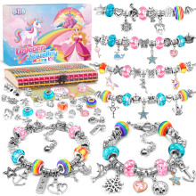 BIIB Unicorn Gifts for Girls, Bracelet Making Kit, Jewellery Making Kit, Gifts for Teenage Girl Toys Age 5 6 7 8 9 10, Girls Gifts Arts and Crafts fo