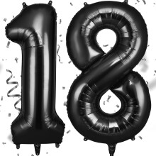 OFFCUP 40 Inch Number 18 Balloon, Large Foil Balloons, Self Inflating Helium Balloon Decorations Supplies for Boys Girls Women Men Birtyday Wedding P
