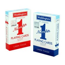 Waddingtons Number 1 Playing Card Game, play with the classic Red and Blue Twin Pack, great travel companion, gift and toy for Boys, Girls and adults