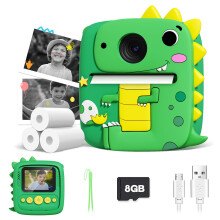 Kids Camera Instant Print, 1080P Kids Digital Camera, Girls Boys Toys Age 3-9, Christmas Birthday Gifts Toys for 3 4 5 6 7 8 9 Year Old Boys Girls (G