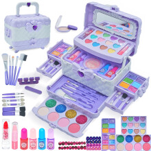 Kids Makeup Sets for Girls - Safe and Washable Kids Makeup, Real Make Up Set for Girls Children Toddler, Little Girl Play Games Toys Presents, Prince
