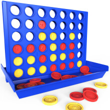 Pup Go Big Size 4 in a Row Board Game for Kids Ages 3-8, Perfect Educational Family Garden Games for Boys & Girls, 2 Player Strategy Game with 6 Spar