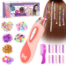 Gifts for Girls: Hair Accessories & Toys Age 5-12 - DIY Hair Princess Decoration Braiding Kit with Gems Stamper
