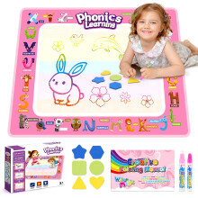 Grriopi 2 3 4 5 6 Year Old Girl Gifts, Water Drawing Mat Toys for 2-6 Year Old Girls Presents for 2-5 Year Old Girls Montessori Toys for 2-6 Year Old