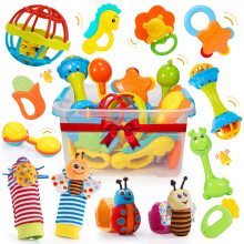 Wootoyz Baby Toys for 0 3 6 9 12 Months Babies,Infant Toys for 0-12 Months Newborn Toys Baby Rattle Sensory Toys for Babies 6-18 Months Wrist Socks w