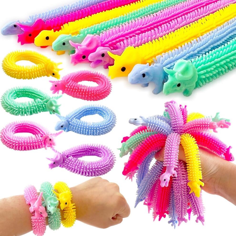 Photos - Educational Toy LATERN 40Pcs Fidget Stretchy Strings, 20CM Dinosaur Sensory String Toys Calming Noodles Stretchy String for Kids and Adults