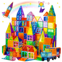 Xekel 120PCS Magnetic Building Blocks, Magnetic Tiles 3D Kids Toys Sets, Building Construction Educational STEM Toys for 3+ Year Old Boys and Girls C
