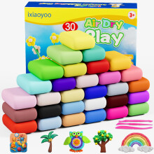 Ixiaoyoo Air Dry Clay, Modelling Clay for Kids, 30 Colors DIY Molding Magic Clay for with Tools, Soft & Non-Sticky, Toys Gifts for Age 3 4 5 6 7 8+ Y