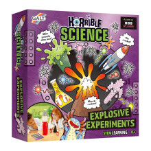 Galt Explosive Experiments - Horrible Science Kit for Kids and Childrens Craft Set, 8 Fun STEM Experiments, Lab Book, Guide, Rocket, Lava Lamp, Volca