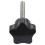 5 Pieces Black Star Grip Knobs, Female Thread Diameter 8mm,  Diameter 40mm & 6 Pcs M6 x 50 mm 7