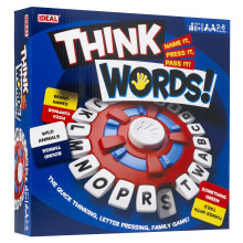 IDEAL Think Words | The Quick Thinking Letter Pressing Game | For Ages 8+ | For 2-8 Players | Easy to Play | Answer in 10 Seconds | Bring Friends & F