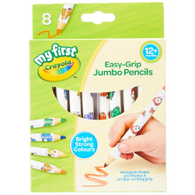 CRAYOLA MyFirst Jumbo Colouring Pencils - Assorted Colours (Pack of 8) | Easy-Grip Pencils Perfect for Toddlers Hands | Ideal for Kids Aged 12+ Month