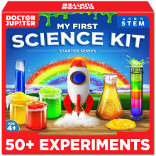 Doctor Jupiter Science Experiments Kit for Kids Ages 4+ | Birthday Gift for 4-5-6-7 Years Old Girls and Boys | STEM Toys | Chemistry Set | 50+ Experi
