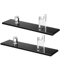 2Pcs Knife Display Stand Acrylic Knife Case Desktop Knife Display, Single Knife Holder for Home Decor (Black Base)