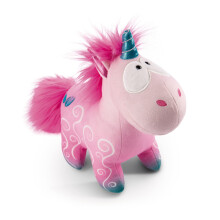 NICI 49106 Cuddly Unicorn Midnight Floral 22cm Pink Standing-Sustainable Made Plush, Cute Soft Toy to Cuddle and Play with, for Children & Adults, Gi