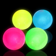 4 Pcs Sticky Balls Ceiling Glow in The Dark Fidget Toys, Night Stress Balls for Adults Fluorescent Sticky Wall Balls, Luminous Balls Jumping Fun Deco