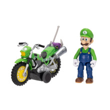 The Super Mario Galaxy Movie Luigi with Motorcycle 2.5" / 6.35cm Action Figure, Officially Licensed by Jakks Pacific, 9 Points of Articulation, Detai