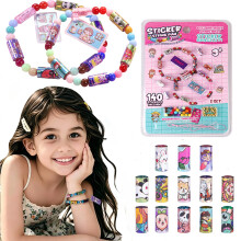 Goorder Sticker Bracelet Set for Kids 6+, 2 Sets DIY Friendship Bracelet Making Kit for Girls - 140 Fun & Creative Stickers, Toys for Ages 6 7 8 9 10
