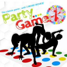 OSDUE Twisting Game, Balance Floor Play Mat, Floor Mat Game with Spinner, Funny Balance Games Pad, Team Games, Puzzle Recreation for Team, Family, Pa