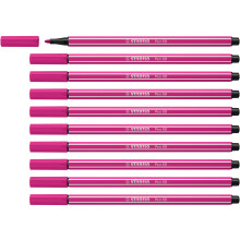 STABILO Pen 68 - Premium Fibre-Tip Pen - Pack of 10 - Rose