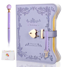 JIALILI Diary with Lock for Girls & Women - 360 Pages Journal with Lock and Keys, Pen and Gift box – Gift Ideas for Birthday Christmas, Cute Journal