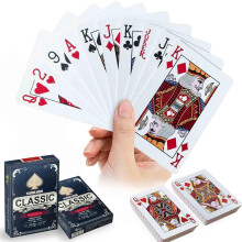 Wugauwor Plastic Waterproof Playing Cards 2 Pack, Red Professional Poker Cards, Deck of Cards, Standard Playing Card Decks for Texas, Go Fish, Hearts