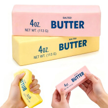 2PCS Butter Squishy,Butter Stick Squishys Stress Relief Block,Realistic Large Butters quishy,Slow Rebound Butters Stick Squeeze Toy,Anxiety Relief Fi