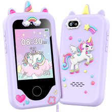 Kids Smart Phone for Girls, Christmas Birthday Gifts for Girls Age 3-10 Kids Toys Cell Phone, 2.8" Touchscreen Toddler Learning Play Toy Phone with D