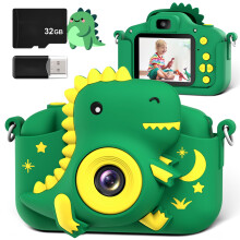 GREENKINDER Kids Camera 2.0” Screen Dual Lens Cameras, 20MP & 1080P Video Camcorder, Kids Digital Camera with 32GB Card, Childrens Camera Boys Gifts