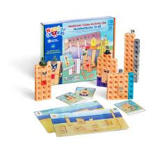 Learning Resources MathLink Cubes Numberblocks 21–30 Activity Set, Toys for 3 Year Old Boys and Girls, 20 Activities Related to the TV Series, Senso