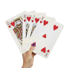 FUN FABLES Giant Waterproof Playing Cards | Large 1712cm Playing Cards | 52 Plastic-Coated Decks for Family Party Games, BBQs, Garden Fun & Indoor