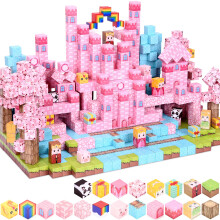 160PCS Magnetic Building Blocks, Castle Building Set Birthday Easter Gifts Princess Toys for Girls Toddlers Children, Build Pink Castle & Pincess Til