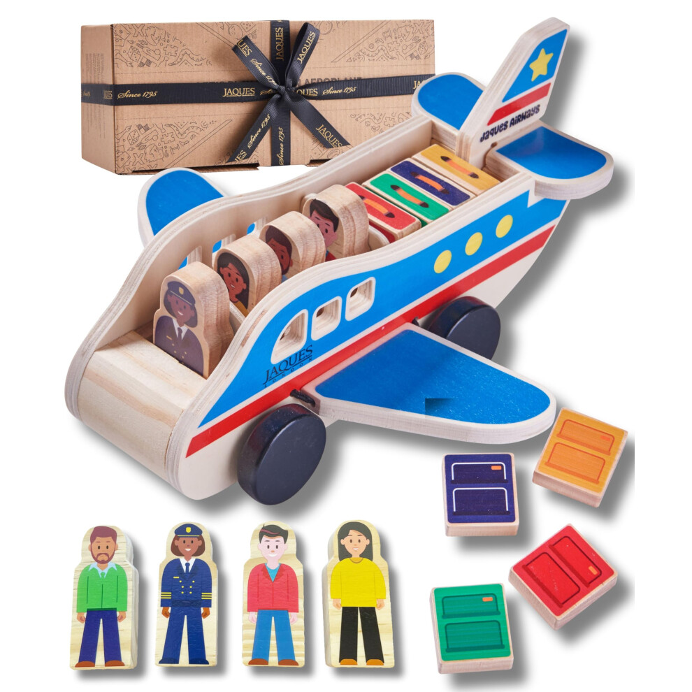 Jaques of London Wooden Aeroplane Toys | Toddler Toy Airplane with Passengers & Luggage | Wooden Toys for 2 Year Olds | Since 1795-image-OPC-PVMQ9D9-NEW