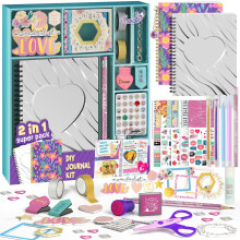 2-Pack Mega DIY Journal Kit - Gifts for Girls Ages 8 9 10 11 12 13 14 Year Old, Cool Birthday Easter Gifts Ideas for Girls, Art & Crafts for Tween Ki