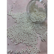 Shimmer Edible White Sugar Sprinkles Pearls (4mm, 90g)