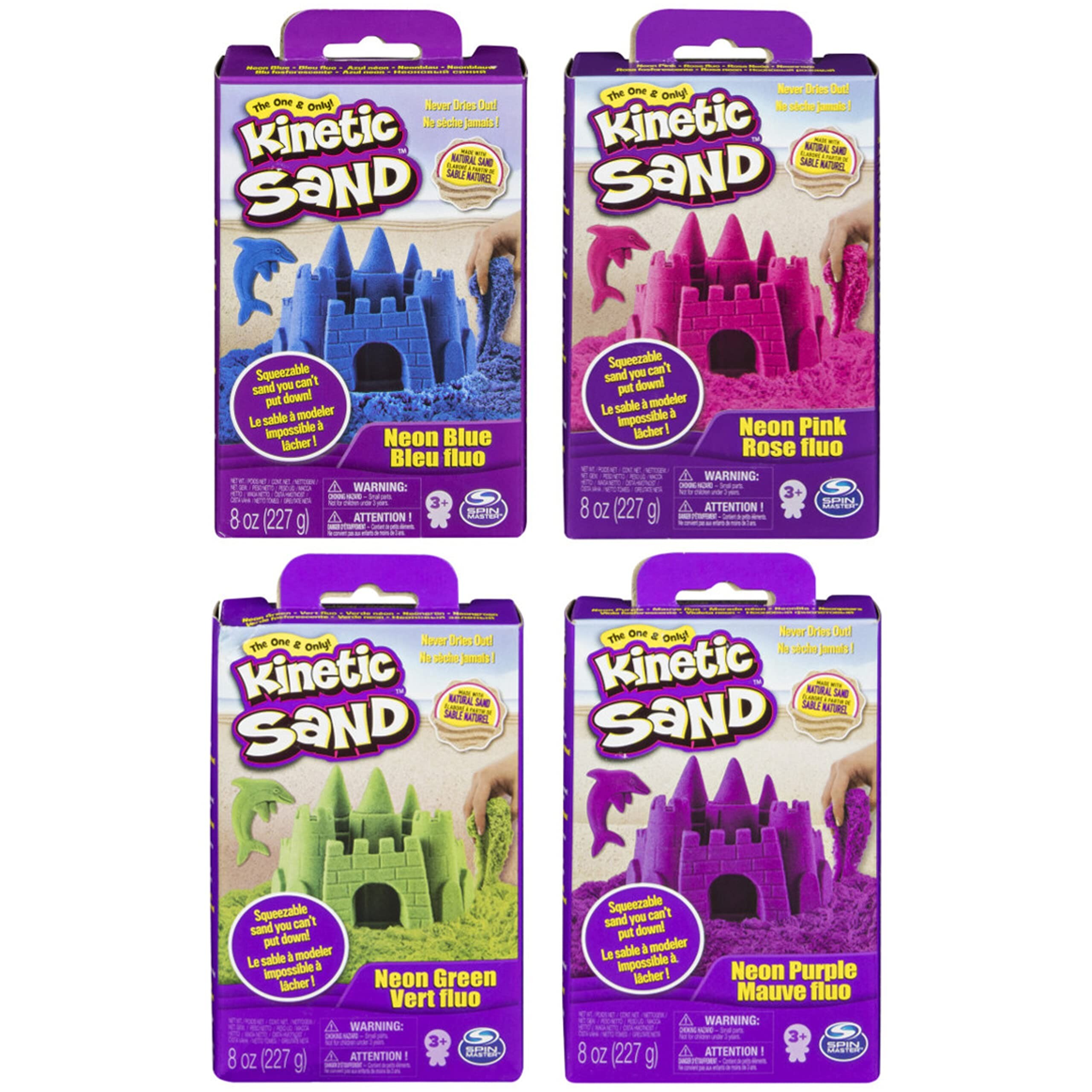Kinetic Electronics Kinetic Sand 8oz Neon Box (Variety of Colours - Style picked at random ...