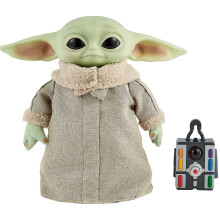 Star Wars RC Grogu Plush Toy, 12-in Soft Body Doll from The Mandalorian with Remote-Controlled Motion, GWD87