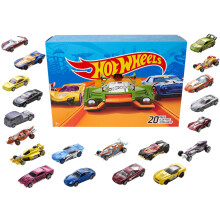 Hot Wheels Set of 20 Toy Cars (Assorted Styles, One Random Set) Toy Trucks and Cars in 1:64 Scale with Realistic Details and Decos, Collectible for K