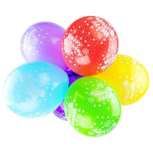 Happium Happy Birthday Balloons, 12" Multicoloured Printed Latex Balloons for Girls Boys, 10 pcs Happy Birthday Decorations, Anniversary Party