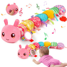 Baby Toys 0 3 6 9 12 Months New Born Baby Boy Girl Gifts, Caterpillar Sensory Musical Toys for 0-6 6-12 Months Old Babies, Tummy Time Toys Newborn Es