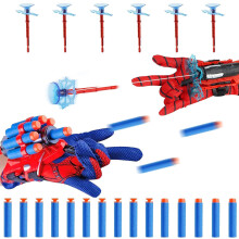 2PCS Spider Web Shooter man Web Shooters for Kids Age 3-12 Super Hero Spider Launcher Toys for 4 5 6 7 8 Year Old Boys Spider Gloves with Shooter Bir