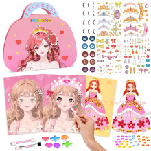 Arts and Crafts for Kids Girls Toys Age 4 5 6 Girls Birthday Presents: Creative Plane Activities DIY Princess Makeup Craft Set for 4-6-8 Year Old Kid