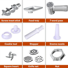 Electric Meat Grinder Machine 800W Meat Chopper One Button Operation Food Grade Aluminum Alloy with Sausage US