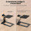 2X Desktop Speaker Stand Mount Studio Monitor Riser Support with Vibration Absorption Pad Mount 7