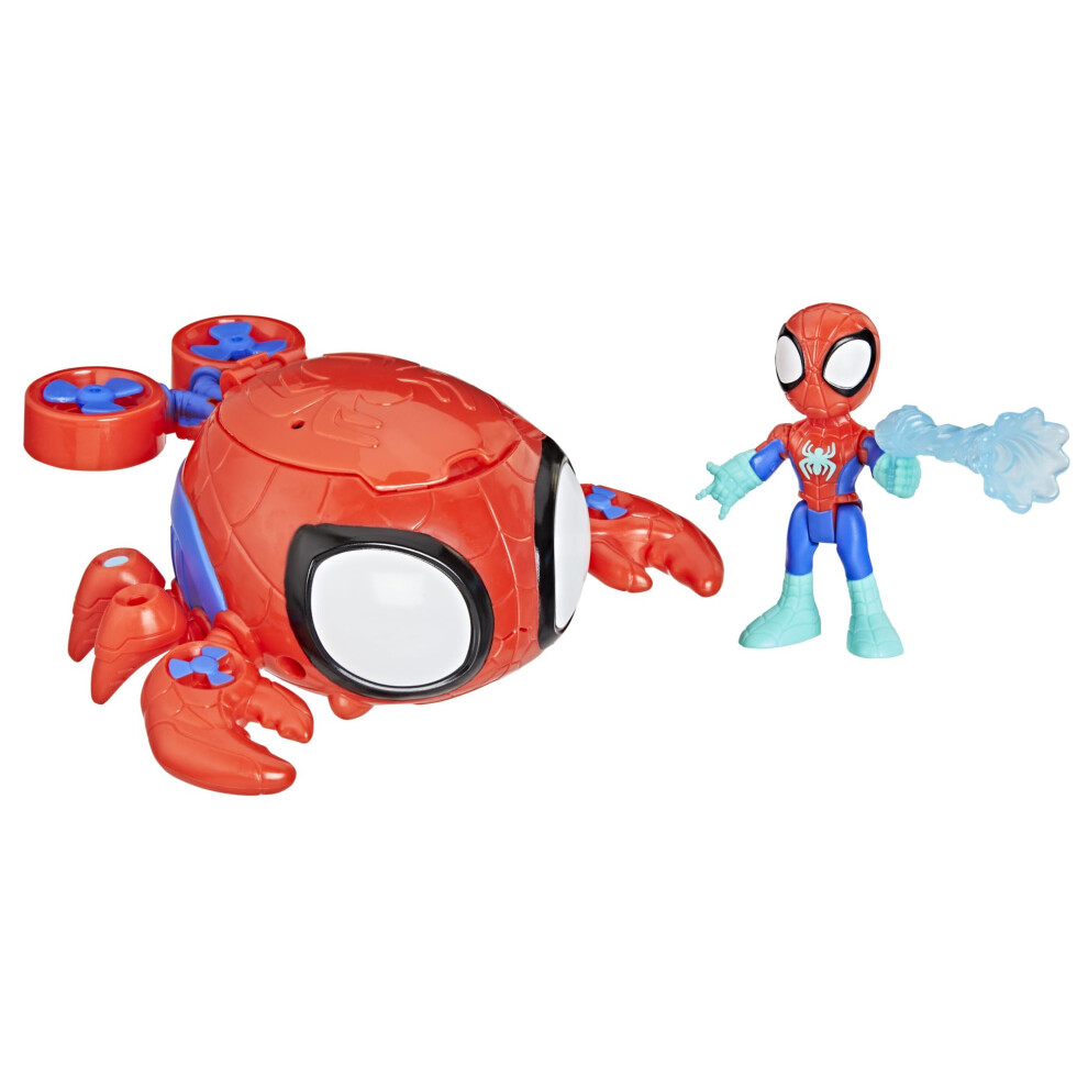 Photos - Toy Car Spidey and his Amazing Friends Marvel Water-Webs Spider Crab Submarine Toy, Red